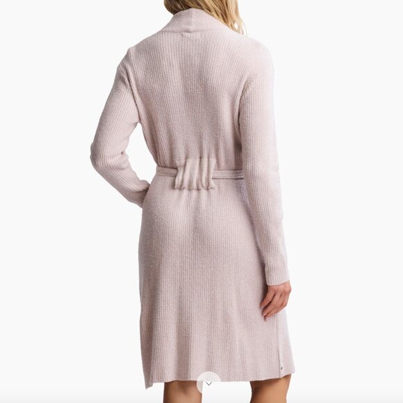BAREFOOT DREAMS CozyChic Lite Rib-Knit Robe in Faded Rose Pearl (XL) $128 MSRP - Picture 4 of 4